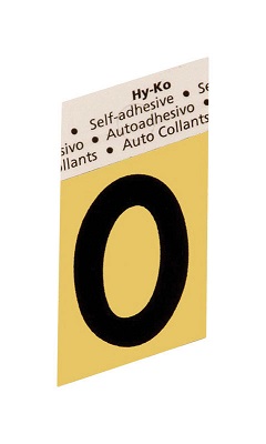 LETTER "O"GOLD 1-1/2"ALUM