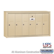 6 DOOR SANDSTONE SURFACE MAILBOX