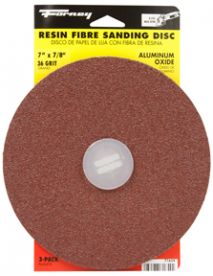 7"  36 GRIT SANDPAPER 3PK