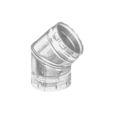 4" TYPE B ADJUSTABLE ELBOW 45DEG