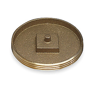 3" RECESSED BRASS PLUG