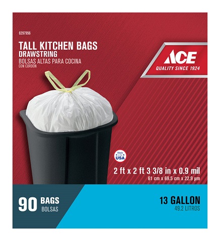 TRSH BAG 13GAL 90CT ACE